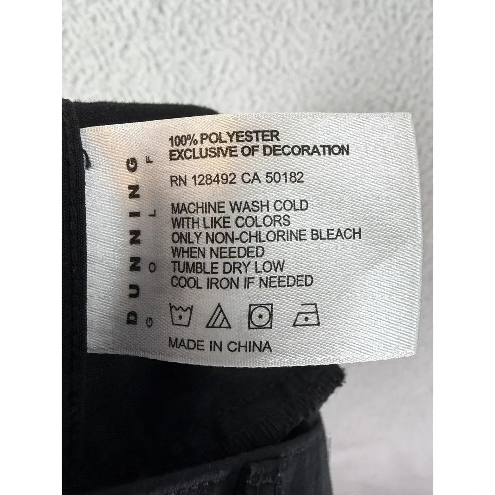 Dunning Pants Mens 32x30 Black Microfiber Stretch Chino Golf Casual Mens Travel